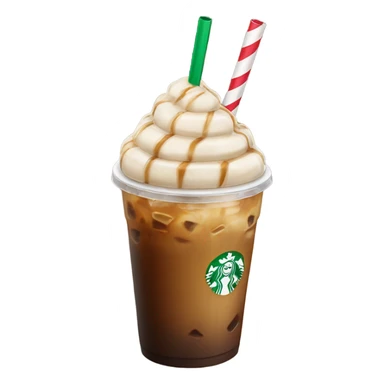 Iced coffee in Starbucks cup sticker