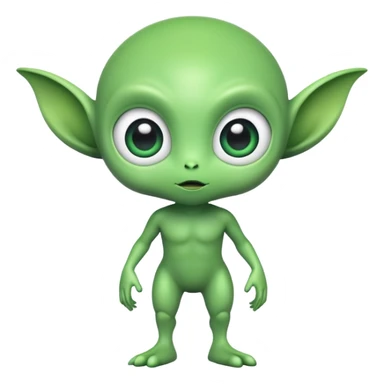 Cute full bodied alien sticker