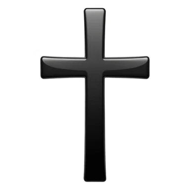 christan cross black sticker