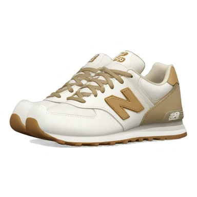White and beige New Balance shoes sticker