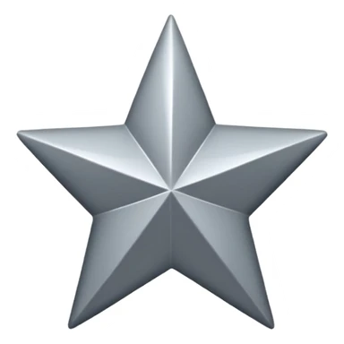 make me a gray emoji of a star sticker