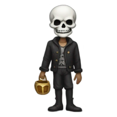 Hamlet with skull on hand sticker