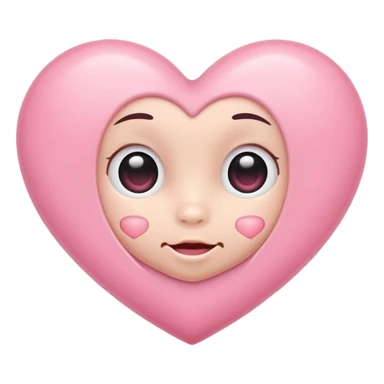 a baby pink heart  sticker
