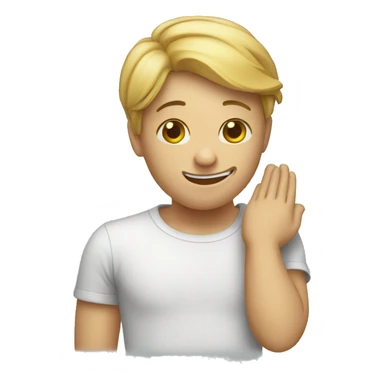 relieved wiping head with hand sticker