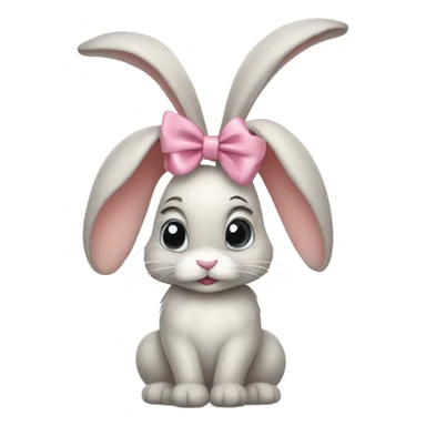 Bunny with a bow on it’s ear sticker