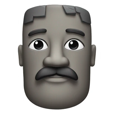 Moai with mustache  sticker