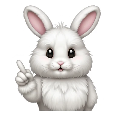 bunny showing the middle finger sticker