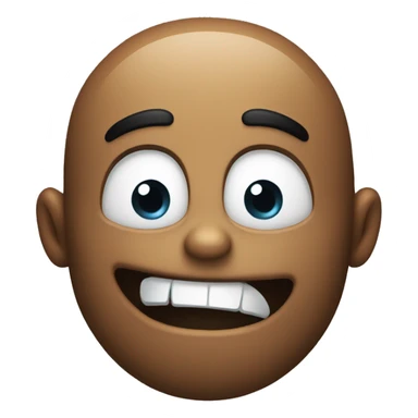 scared emoji while smileing sticker