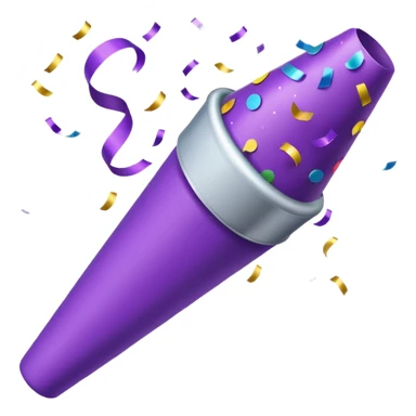 party popper purple   sticker