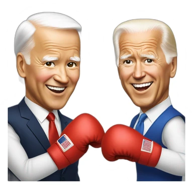 President Xi and Joe Biden boxing sticker