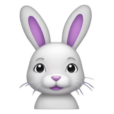 Purple bunny sticker