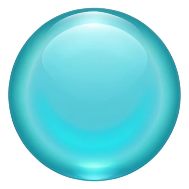 Round cut smithsonite gemstone with aqua blue color and holographic color play sticker