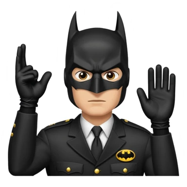 Batman salute militar black gloves  sticker
