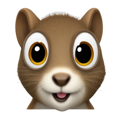 eyelash squirrel sticker