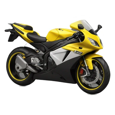 sport motorcycle yellow  sticker