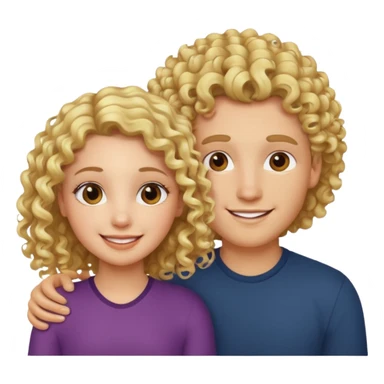 Fille cheveux boucler homme blond cuny sticker