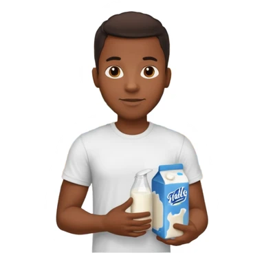 Make a black guy getting milk from store sticker