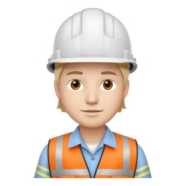 Ingeniero civil con casco blanco  sticker