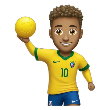 Neymar Jr avec ballon sticker