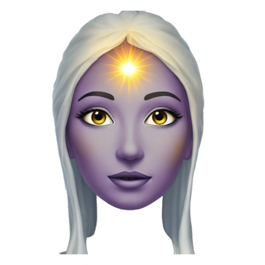 Pleiadian radiant glowing diva woman female third eye sticker