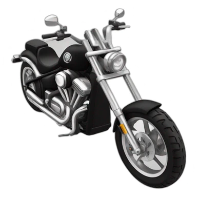 Moto chopper negra blanca sticker