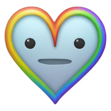 Dos Corazones arcoiris contentos sticker