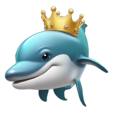 A dolphin with a crown  sticker
