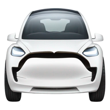 white model y tesla car sticker