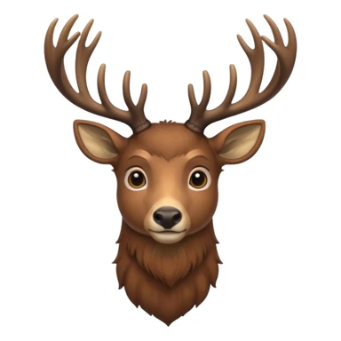 broad antlered deer sticker