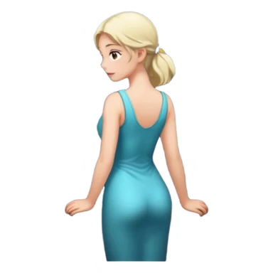 Female back arched in moonlight, skin glowing against stone walls sticker