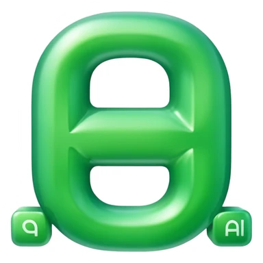 One uppercase Ukrainian Cyrillic letter: А.
Glossy green with soft gradient.
Smooth rounded shape, modern style.
Centered, no background.
 sticker