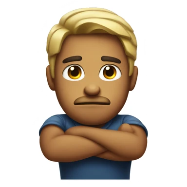 Annoyed arms crossed sticker