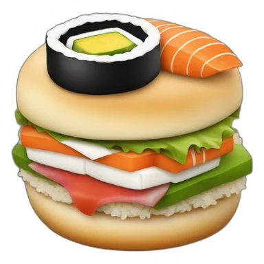 Sushi burger  sticker