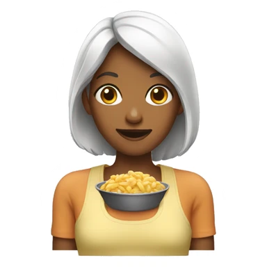 Fille qui fait que manger sticker