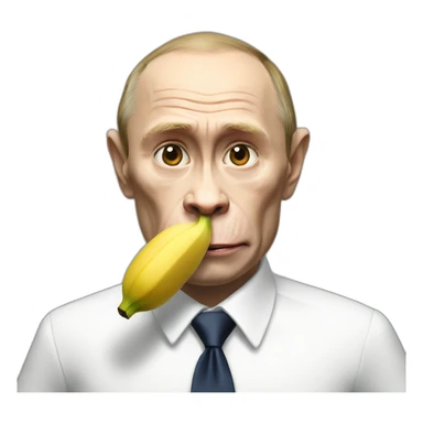president putin monkey eats banana sticker