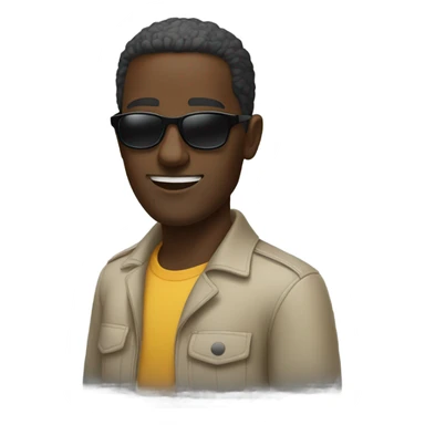 Black man wearing sunglasses  sticker