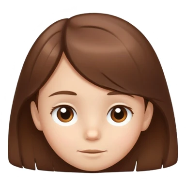 child's head with neat shiny hair, simple and friendly sticker