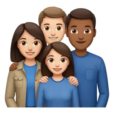 Un trouple deux hommes une femme brune qui sont tous ensemble  sticker