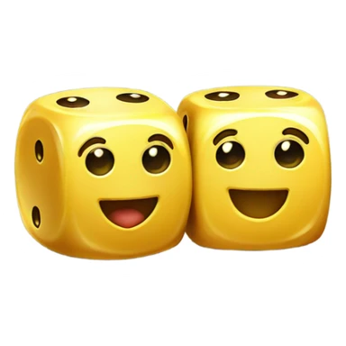 Dice with a gold tooth  sticker