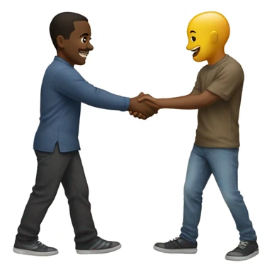 dap handshake with friend sticker
