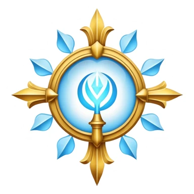 Apostle's emblem with a touch of light blue sticker