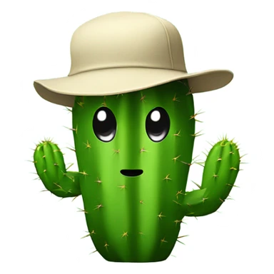 Cactus wearing a baseball hat  sticker