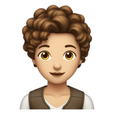 Hug man bold hair woman short brown hair sticker