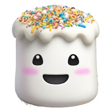  marshmallow with colorful sprinkles on top sticker