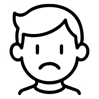 a sad boy sticker