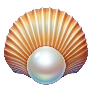 صدفة داخلها لؤلؤ sticker