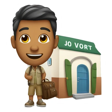 Welcoming tourist to his place to stay sticker