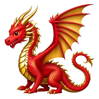 mythical dragon with scales and wings sticker