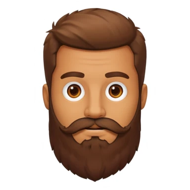 Guy with huge beard sticker
