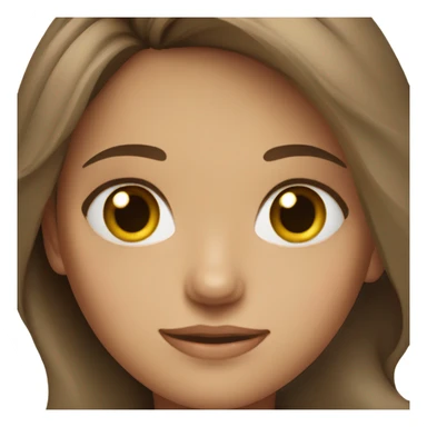 A girl with hazel eyes and brown hair sticker